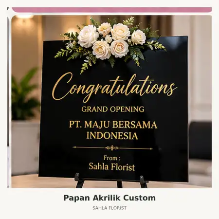 Papan Bunga Akrilik Bantargebang